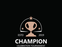 Trophy Logo winner, Sports Tournament Championship Cup Design. minimalist emblem sport, club shop simple icon