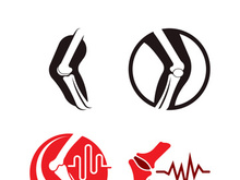 Joint bones vector logo design for orthopedic clinics and diagnostic centers