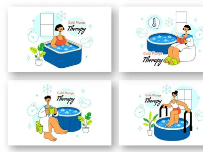 10 Cold Plunge Therapy Illustration