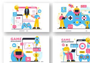 9 Video Game Development Illustration