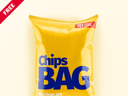 Chips Bag Mockup Set (glossy/matte)