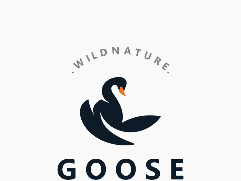 Animal Goose bird nature logo with modern style inspiration. premium design