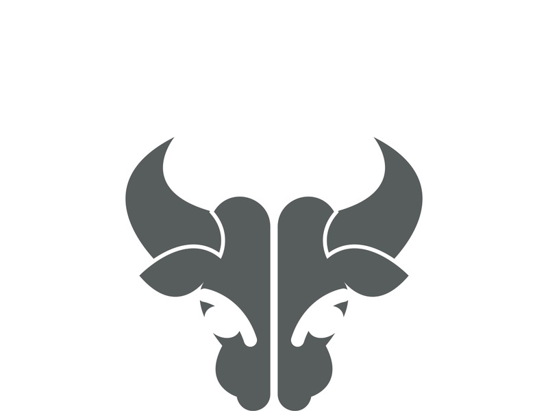 Bull head logo vector icon design illustration