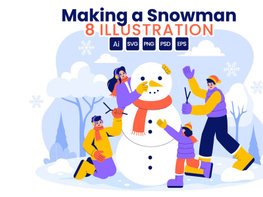 8 Making a Snowman Illustration preview picture