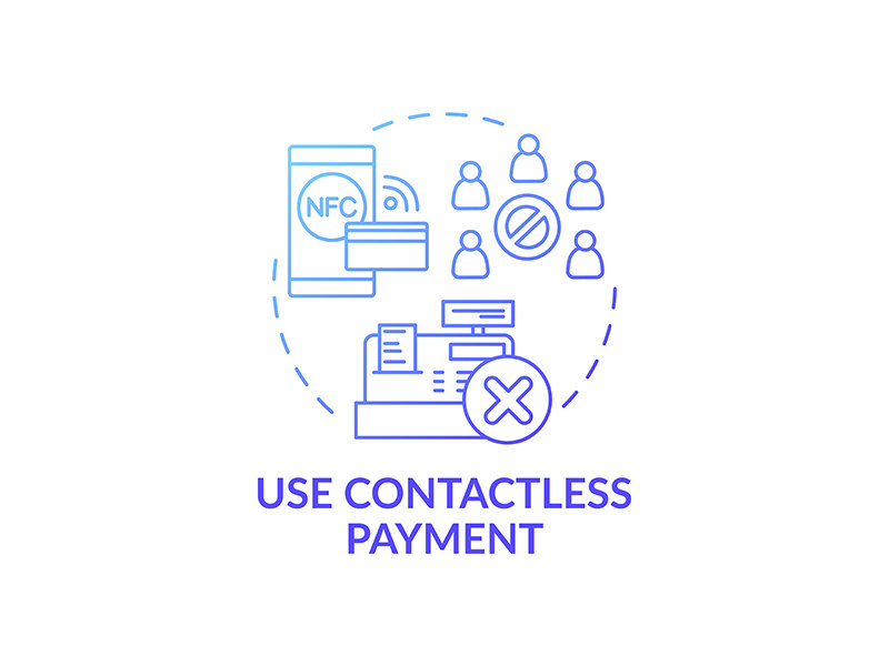 Using contactless payment concept icon