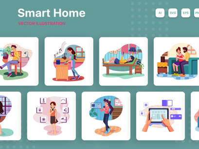 M182_Smart Home Illustrations