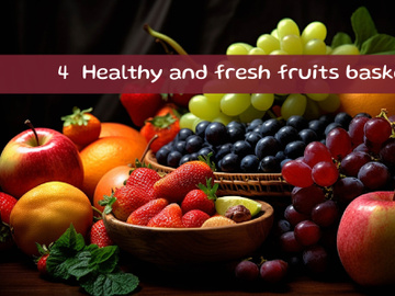 Healthy and fresh fruits basket preview picture
