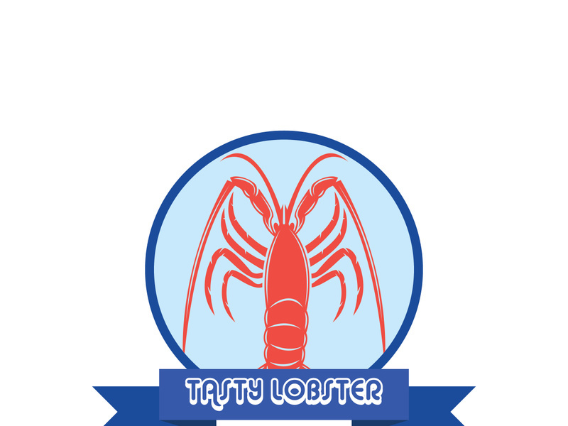 Lobster logo design template vector