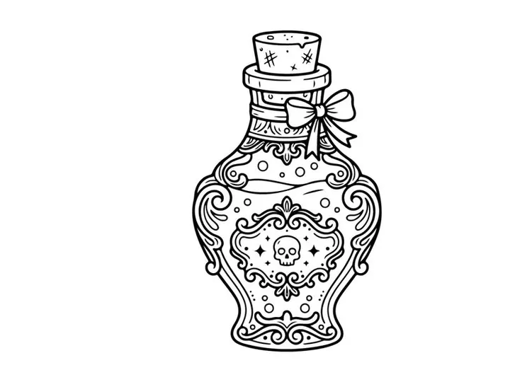 Elegantes Vintage-Parfümflakon mit aufwendigem Blumenmuster. Klassischer Glasbehälter für Luxusduft oder Hochzeitsgeschenk.