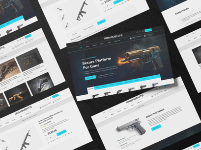 Armaments Gun Shop UI kit | Figma Design