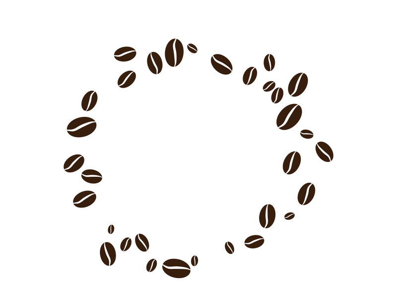 Coffee bean icon illustration