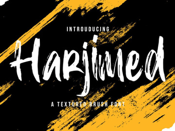 Harjimed - Textured Brush Font preview picture