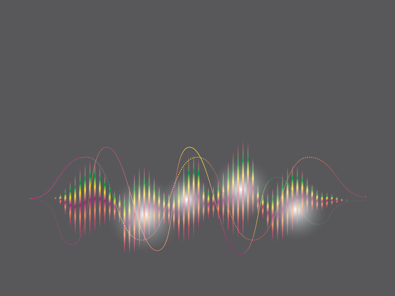 Sound waves vector illustration design template
