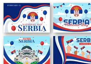12 Serbia National Day Illustration