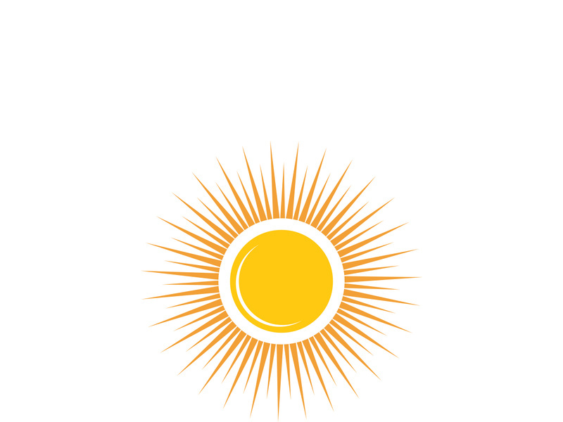 Sun icon logo symbol vector