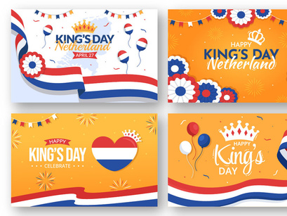 16 Happy Kings Netherlands Day Illustration