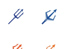 Trident Logo Template vector icon illustration design