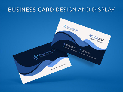 Business Card Design and Display Mockup