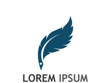 Feather logo design.