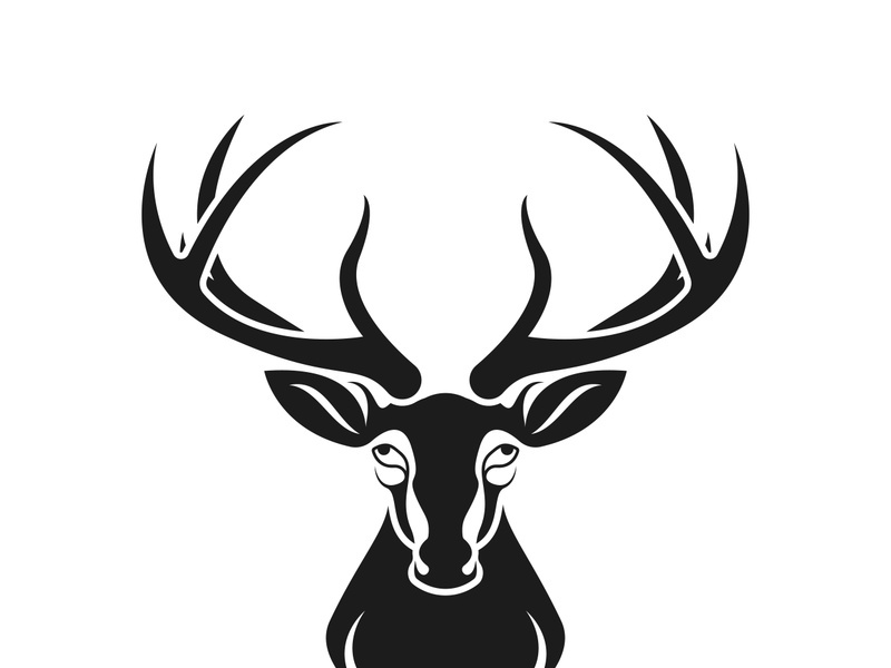 Deer logo template vector icon illustration design