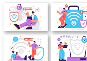 9 WiFi Security Wireless Technology Illustration