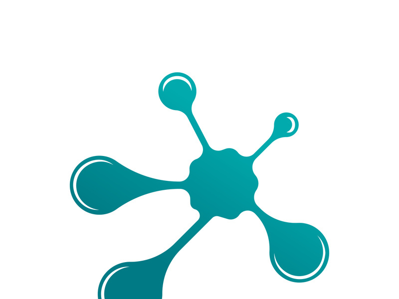 Neuron logo icon design template flat vector