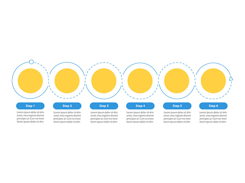 Corporate flowchart vector infographic template