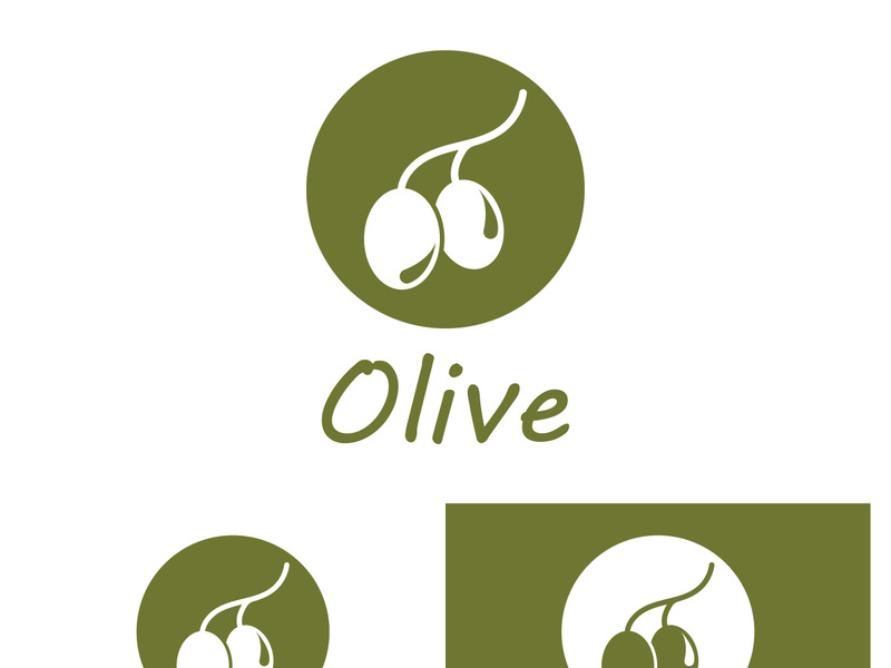 Olive fruit logo design.