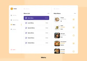 Vresto - Food Booking Dashboard Saas App