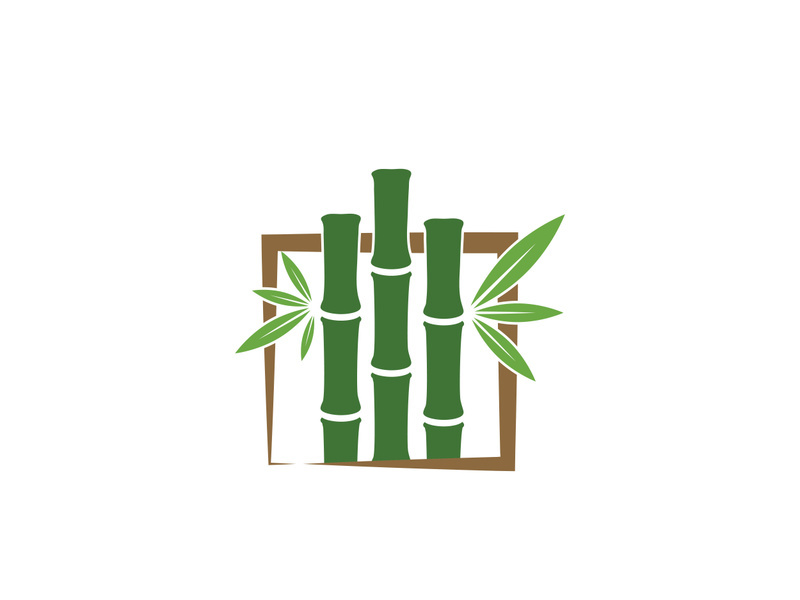 Bamboo vector icon illustration