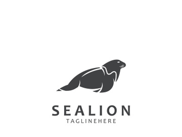 Sea lion mammal logo design animal sea illustration template preview picture