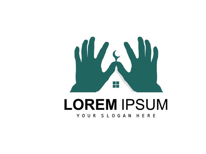 Hand Logo, Teamwork Vector Design