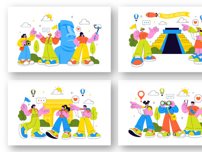 10 Travel Guide and Tour Illustration