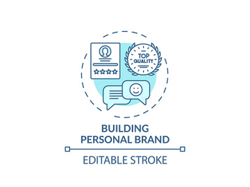 Building personal brand concept icon preview picture