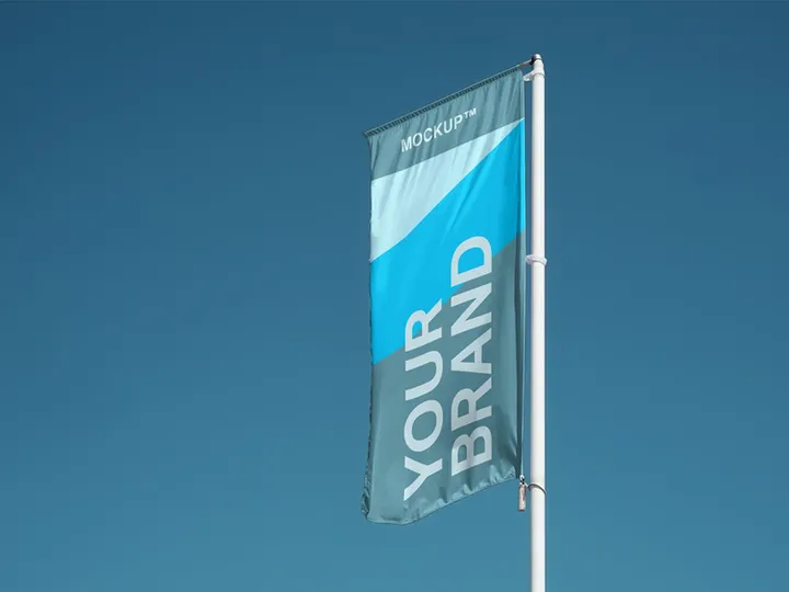 Flag PSD Mockup