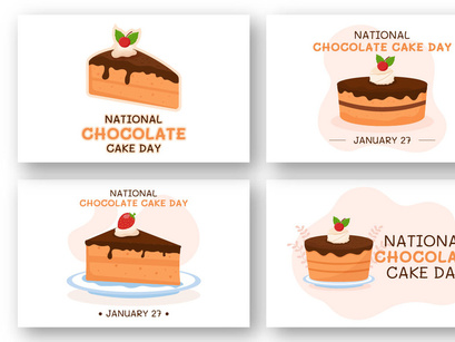 11 National Chocolate Cake Day Illustration