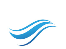 Water wave icon vector template logo
