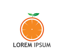 Fresh citrus fruit logo design.