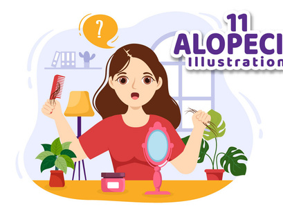 11 Alopecia Hair Loss Illustration