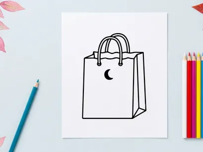 Minimalistischer Einkaufstaschen-Icon für Einzelhandels- und E-Commerce-Design. Einfache flache Vektor-Illustration einer Einkaufstasche für Branding und Marketing.