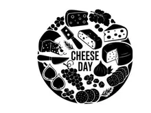 Cheese Day Celebration Circular Vector Illustration