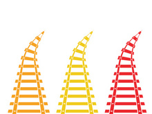 Train way icon vector for designer