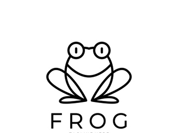 frog logo simple vector design template preview picture