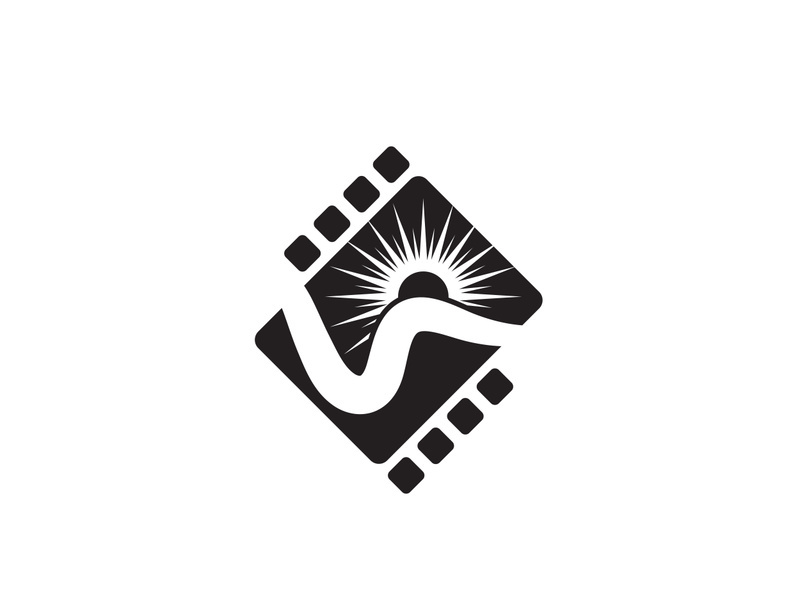 Abstract film icon illustration