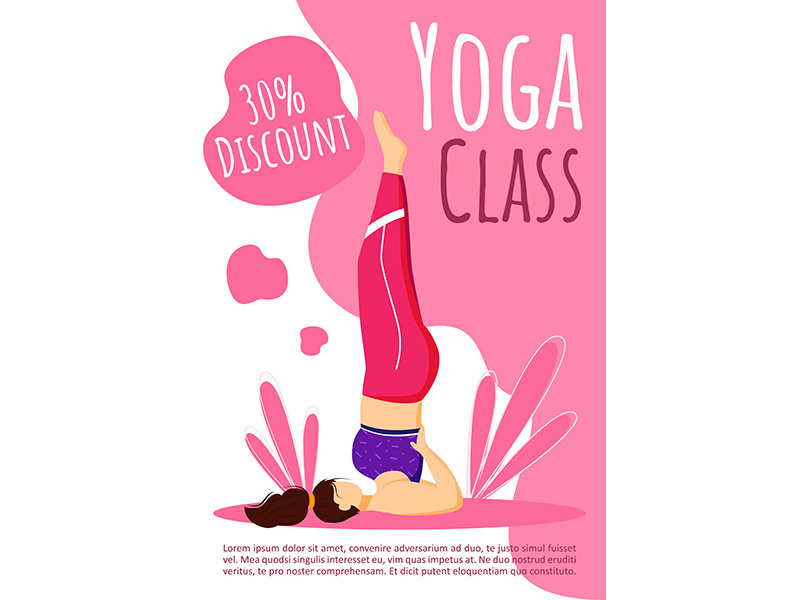 Yoga class discount brochure template