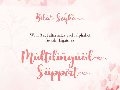 Bila Seyka - Lovely Script Font