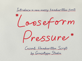 Looseform Pressure | Casual Handwritten Script preview picture