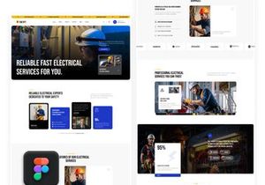 Voltify - Electrician & Electrical Services Figma Template