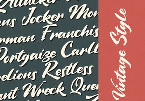 Vintage Style - Bold Script Font