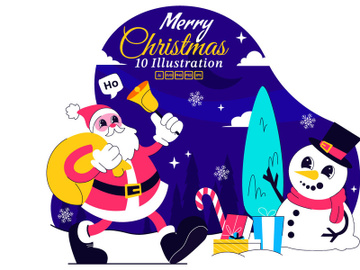 10 Merry Christmas Celebration Illustration preview picture